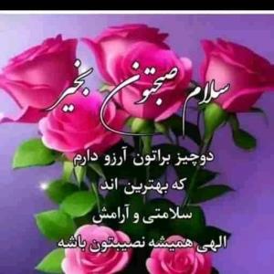 سلام‌  صبحتون قشنگ