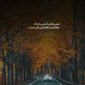 خیلی مراقب آدمایی باش که
حرفاشون با رفتارشون یکی نیست


