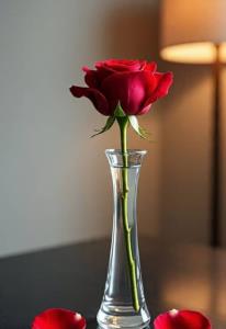*💋تمام عشق من در سکوت یک گل خلاصه شد؛ رز سرخی برای تو🥰💫* 