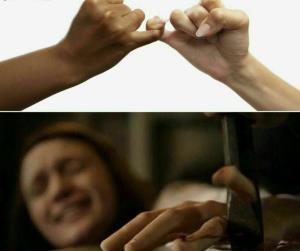 عهد بستن به روش Pinky promise 