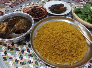 سلام دوستاندخبری گلم،ناهارامروزماقلیه ماهی باللک(گمنه)تقدیم 