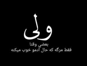 مردن بهتر از دنیایی که توش زجر میکشی 