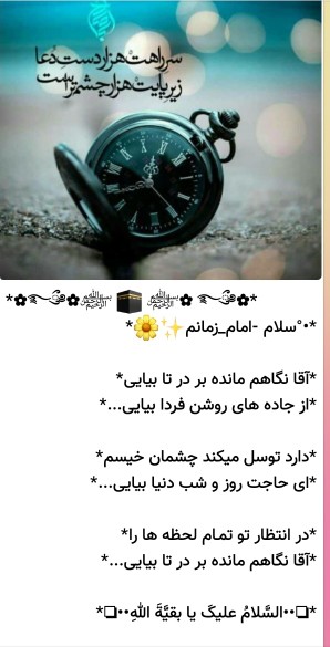السّلام علیک یا بقیه الله ✋️✋️💚💚