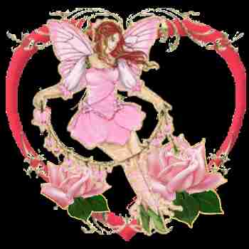 پری عشق صورتی طلایی گیف