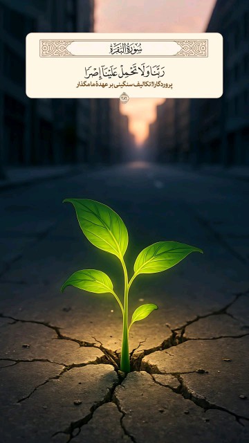 رَبَّنَا وَلَا تَحْمِلْ عَلَیْنَا إِصْرًا 