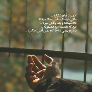 آدمیزاد فراموش کاره...
 وقتی درد داره ،قیل و داد می‌کنه،
 دا