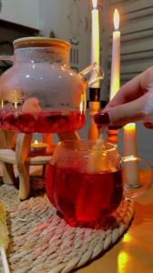 غروب پاییزی و دمنوش داغ🍁