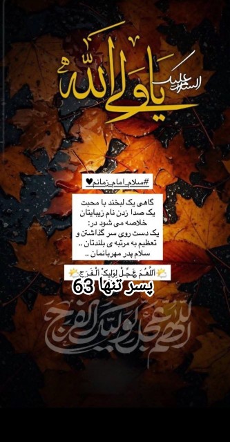 السلام علیک یا ولی الله 🍁🍁🍂🍂🍁🍁