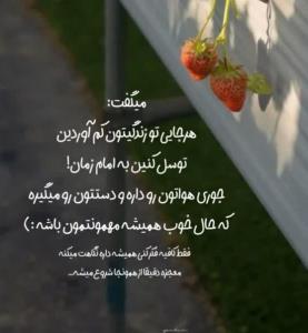 هرجایی توی زندگیتون کم آوردین توسل کنین به امام زمان ❤️