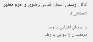 السلام علیک یا علی بن موسی الرضا 