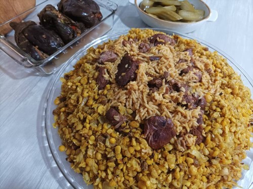 ناهارامروزمامجبوس گوشت باترشیجات خونگی خودم