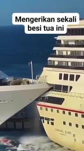 لحطه برخورد دو کشتی عظیم 