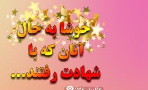 خوشا به حال آنان که با شهادت رفتند....💚💚