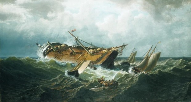 مَنَم چُون قایِقی بِشکَستِه اَز طُوفانِ غَمها