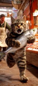 من گربه ام تو ماهی بدزدمت إلهی 😻🐈‍⬛🐟