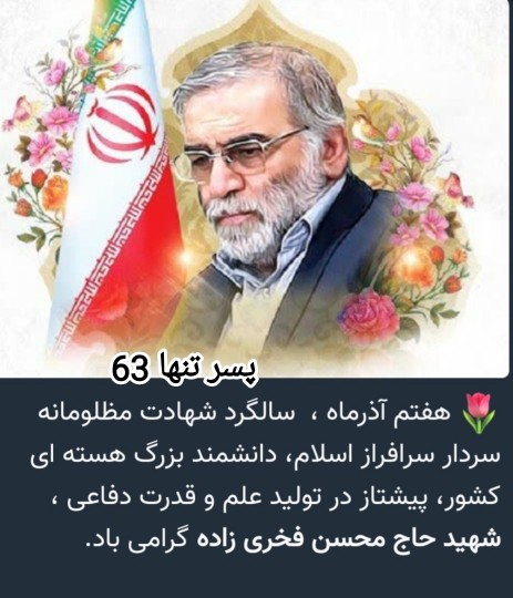 هفتم آذر ماه سالگرد شهادت شهید محسن فخری زاده 