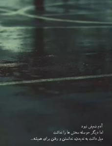 آدم ضعیفی نبود
اما دیگر حوصله سختی ها را نداشت
میل داشت👇🏻