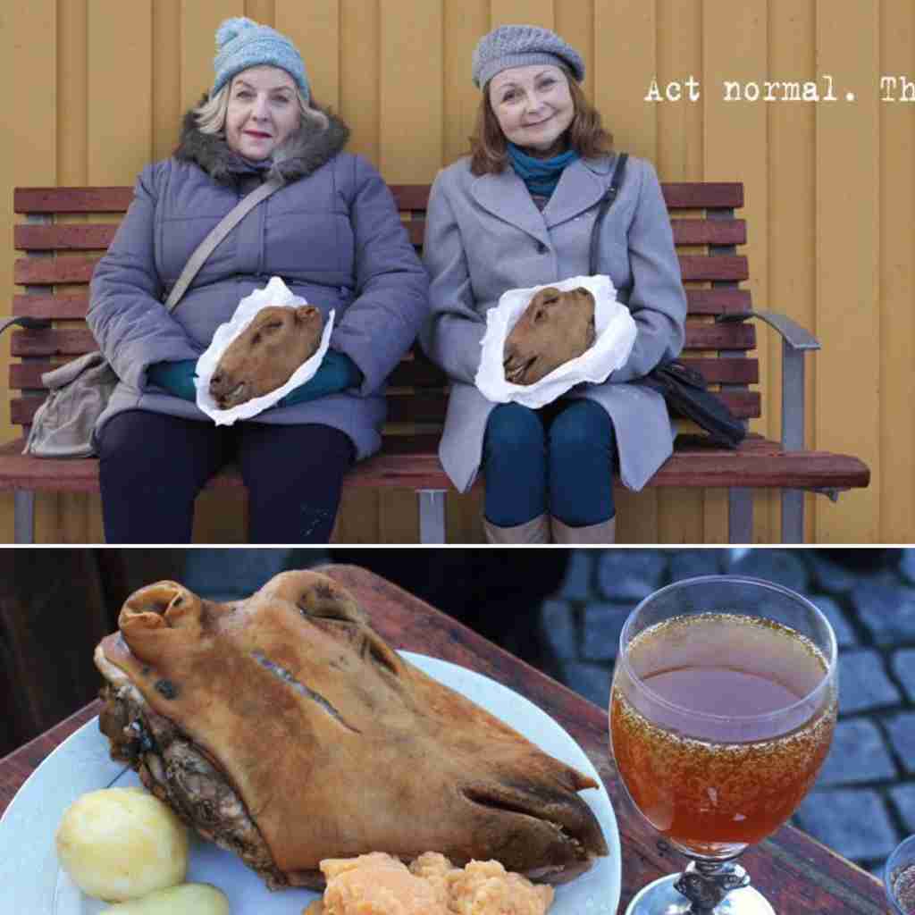 کله گوسفند جز ایران، از لذیذترین غذاهای سنتی نروژ است، آنها کله را کز داده، میپزند و با کلم و سیب زمینی میخورند!

نروژی ها کله خورهاى پایه ای هستند اما پاچه میل نمیکنند!

