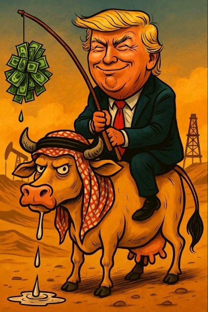 گاو شیرده درحال حمل سگ زرد