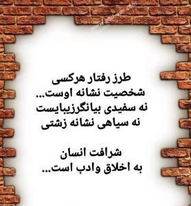 شرافت انسان به اخلاق و ادب است ....