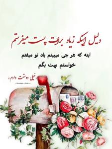 دلیل‌اینکه‌زیادبرات‌پست‌مفرستن‌اینه‌که‌هرچی‌میبینم‌یادتومیفت