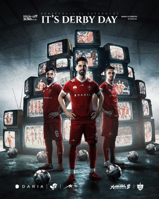 🔴 پوستر باشگاه برای دربی و استفاده از ۳ پدر همزمان ⚡⚡⚡