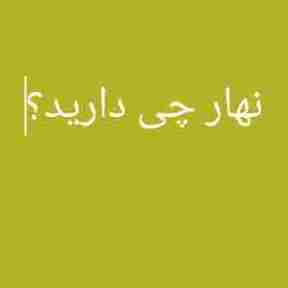 سلام خوبی عزیزم امروز نهار چیز درست کرده 