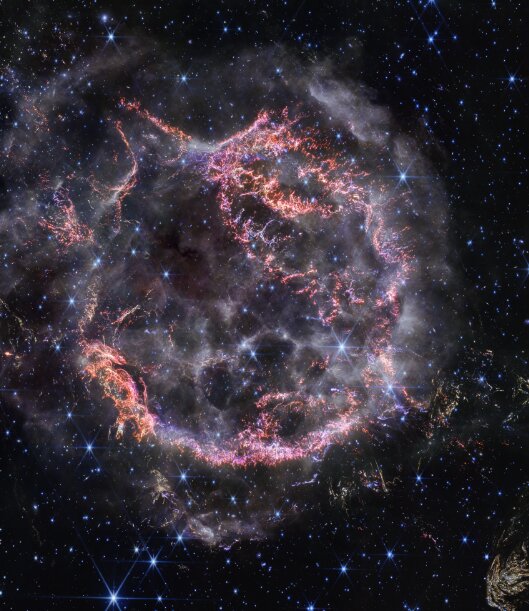 نگاه جدید تلسکوپ فضایی «جیمز وب» به بازمانده یک ابرنواختر