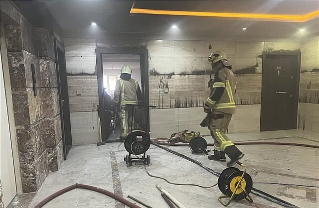 آتش سوزی واحد مسکونی در یکی از برج‌های غرب تهران