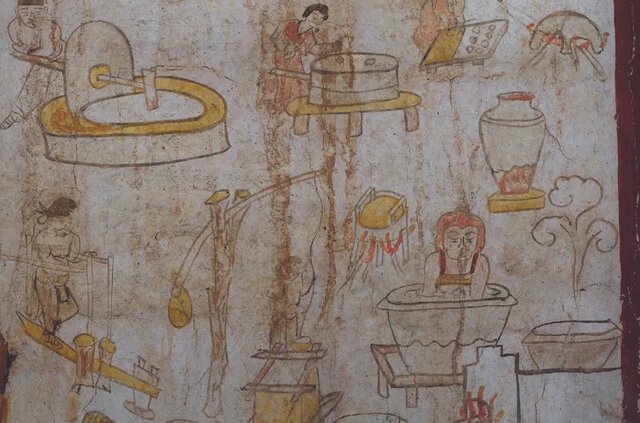 کشف نقاشی‌های خیره‌کننده در مقبره چینی