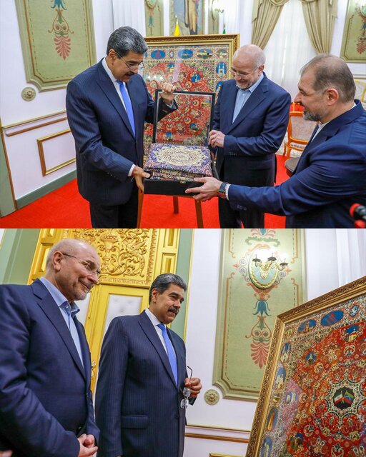 مادورو: دیداری فوقالعاده با رئیس مجلس ایران داشتم