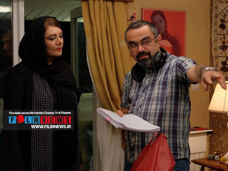  هنگامه قاضیانی همراه با علی هاشمی سر صحنه فیلم «زعفرانیه 14 تیر»
