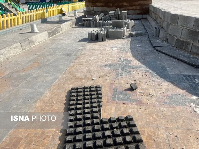 کجسلیقگی مسئولان شهری تبریز در نگهداری بزرگترین سنگفرش جهان