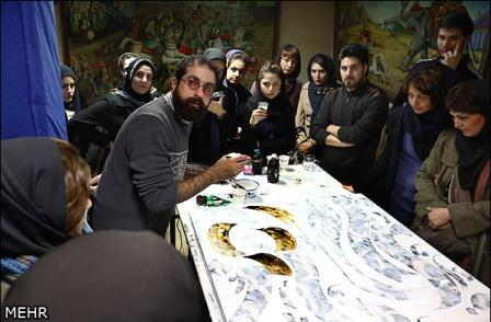 عکس / کارگاه خط نقاشی سعید نقاشیان