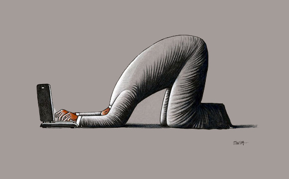 کاریکاتور/ انسان و تکنولوژی