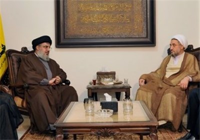 آیت الله اراکی با سید حسن نصرالله دیدار کرد