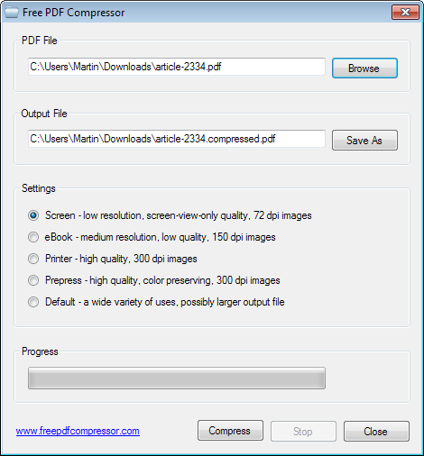 کاهش حجم فایل های PDF با استفاده از PDF Compressor