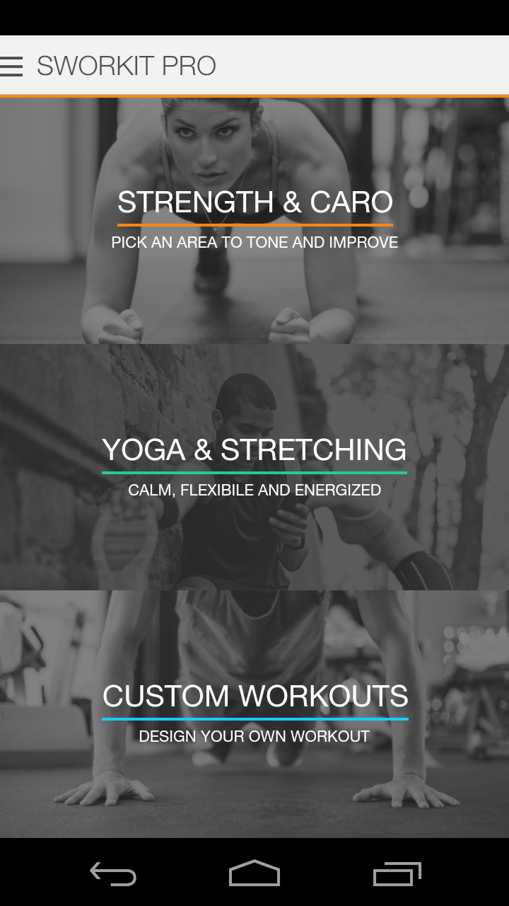 برنامه ریزی ورزشی / Sworkit Pro