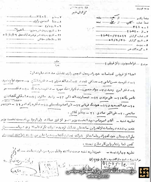 برگی از تاریخ/ مصلحت اندیشی های نخست وزیر فراماسونر!