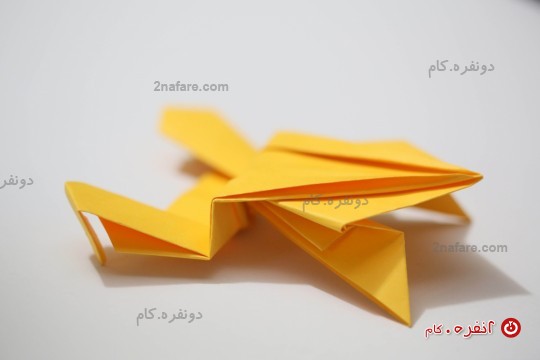 آموزش ساخت قورباغه کاغذی به روش اوریگامی