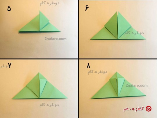 آموزش ساخت قورباغه کاغذی به روش اوریگامی