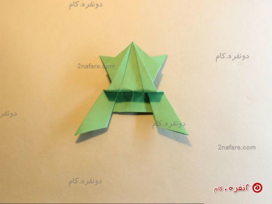 آموزش ساخت قورباغه کاغذی به روش اوریگامی