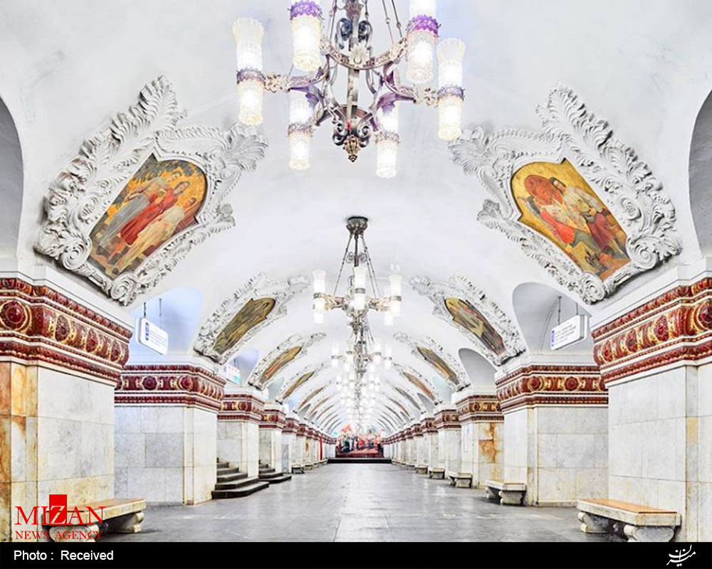 عکس/ معماری خیره کننده در ایستگاه های مترو روسیه
