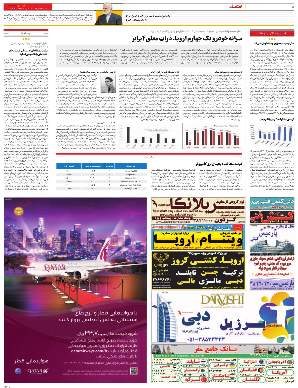 روزنامه خراسان/ آغاز ثبت‌نام کارت اعتباری