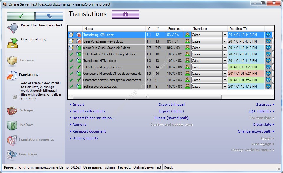 معرفی نرم افزار رایانه/ memoQ 2015 project manager edition v7.8.152 - نرم افزار حرفه ای برای ترجمه متون