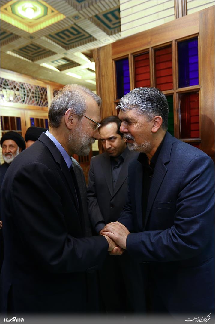 حضور دکتر علی لاریجانی در مراسم ختم پدر معاون وزیر فرهنگ و ارشاد اسلامی