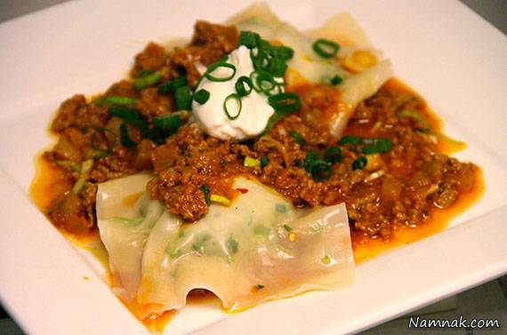 غذاي اصلي/ طرز تهيه آشک گوشتي افغاني