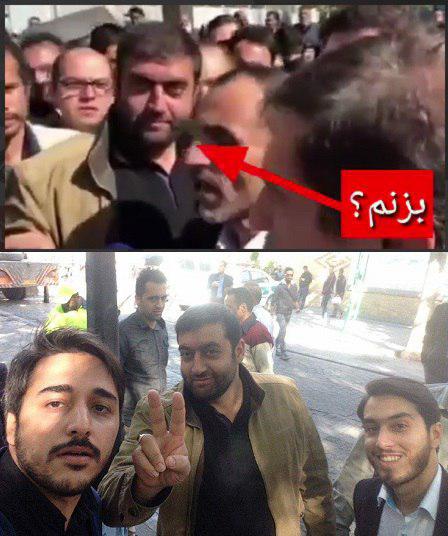 عکس/ سلفی حامیان احمدی نژاد با فردی که به «بقایی» حمله ور شد!