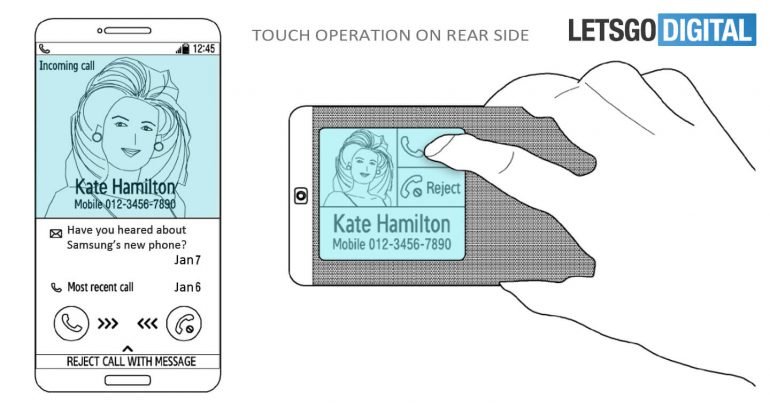 نگاهی به طراحی احتمالی موبایل سامسونگ با ۲ نمایشگر در پشت و جلوی بدنه