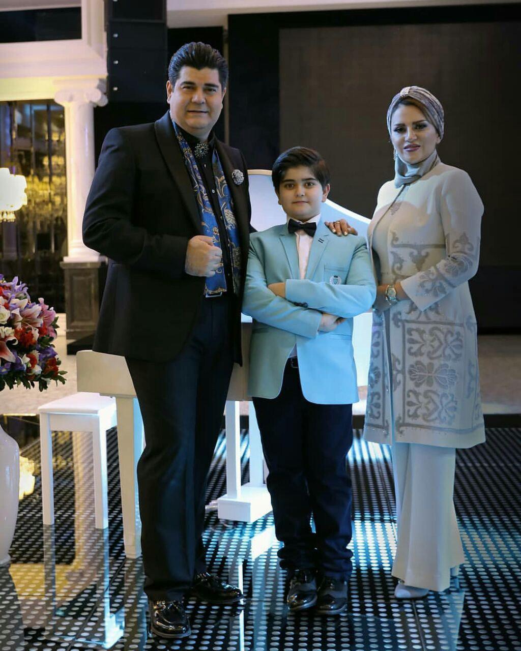 عکس «سالار عقیلی» با همسر و پسرش